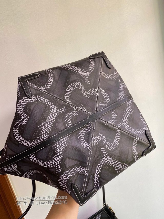 Burberry專櫃新款女包 巴寶莉Beach Tote沙灘托特包 標識印花環保帆布手提購物包  db1059